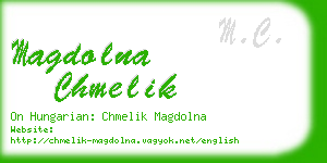 magdolna chmelik business card